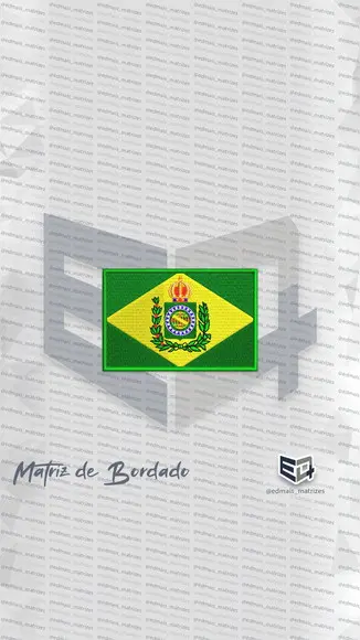 Matriz de Bordado Bandeira Brasil Império Monarquia