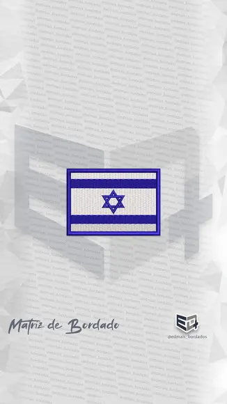 Matriz de Bordado Bandeira da Israel