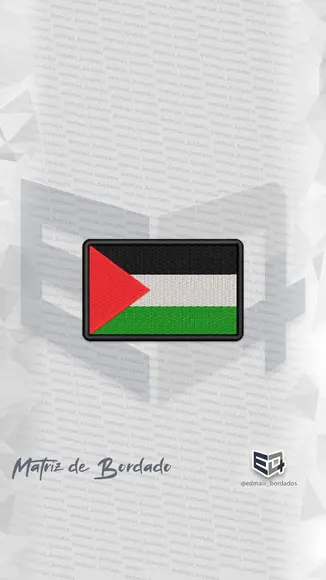 Matriz de Bordado Bandeira da Palestina