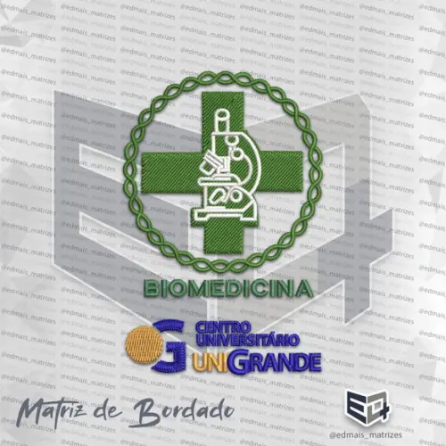 Matriz de Bordado Biomedicina Centro Univeris. Unigrande G