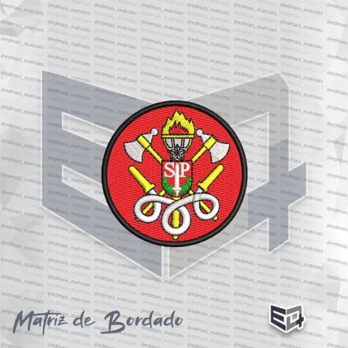 Matriz de Bordado Brasão Brigada de Incêndio Pmesp Sp