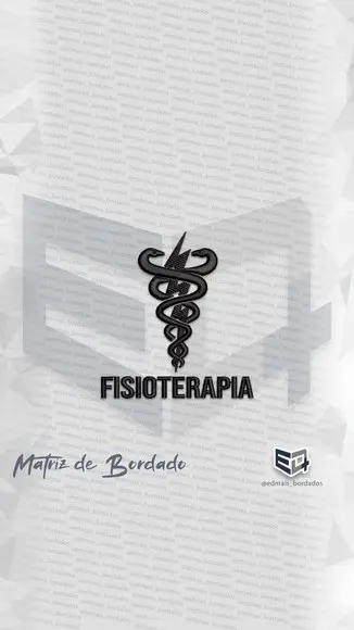 Matriz de Bordado Brasão Fisioterapia Logo 04