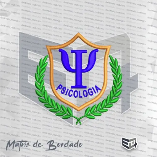 Matriz de Bordado Brasão Psicologia 30