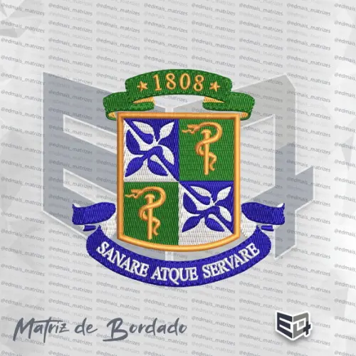 Matriz de Bordado Brasão Medicina Ufba