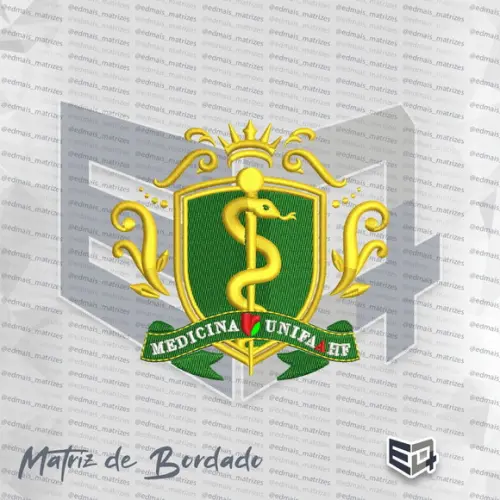 Matriz de Bordado Brasão Medicina Unifaahf