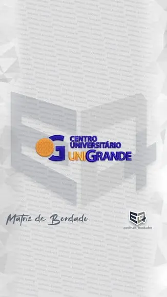 Matriz de Bordado Centro Univeristário G Unigrande Logo