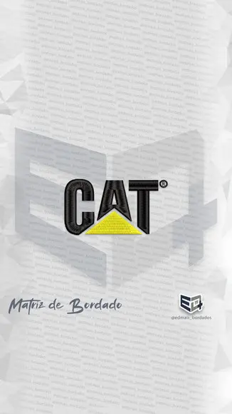 Matriz de Bordado Catepillar Cat Logo Simbolo