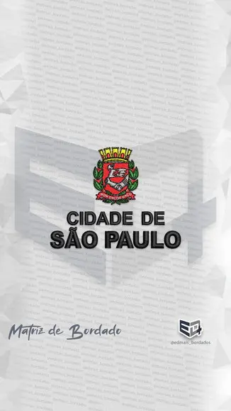 Matriz de Bordado Cidade de São Paulo Prefeitura Logo Simbol