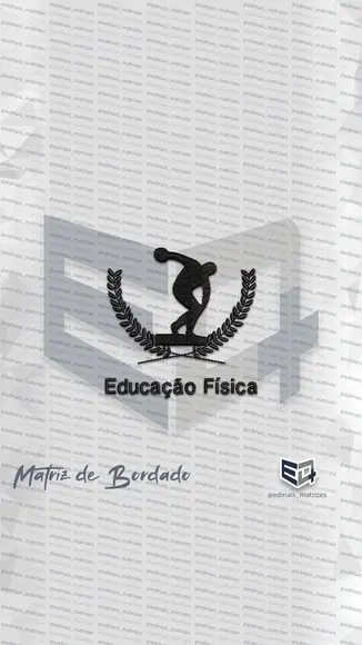 Matriz de Bordado Educação Física Coroa Louros 4