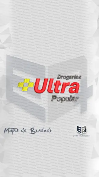 Matriz de Bordado Drogarias Ultra Popular
