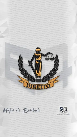 Matriz de Bordado Emblema Simbolo Direito 2