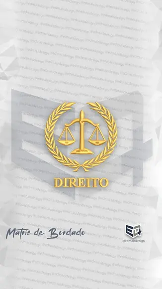 Matriz de Bordado Emblema Simbolo Direito