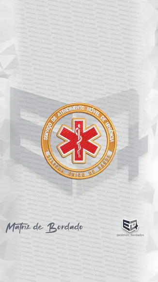 Matriz de Bordado Emergência Samu 192 Patch