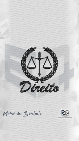 Matriz de Bordado Emblema Simbolo Direito 5