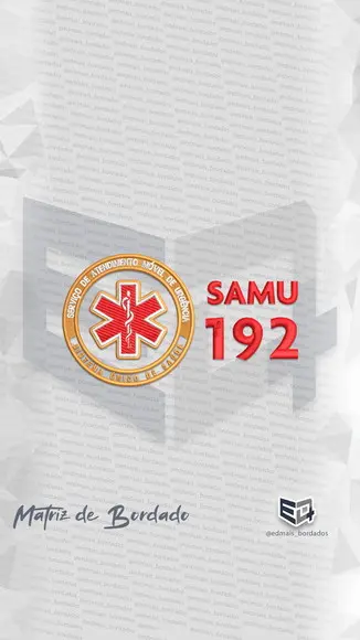 Matriz de Bordado Emergência Samu 192 Patch 3