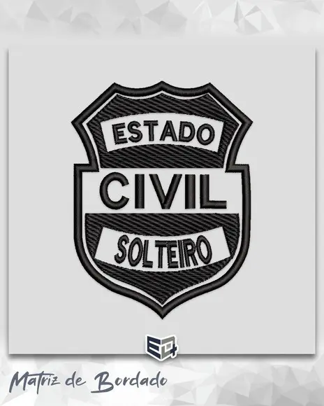 Matriz de Bordado Estado Civil Solteiro
