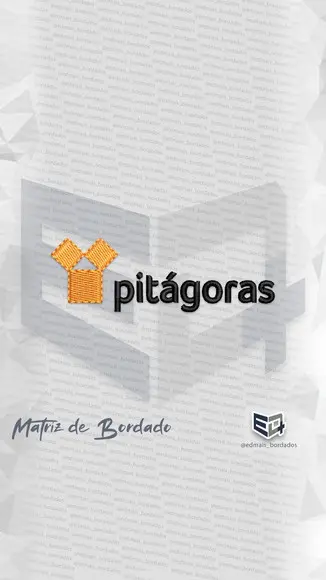 Matriz de Bordado Faculdade Pitágoras Simbolo Logo Jaleco