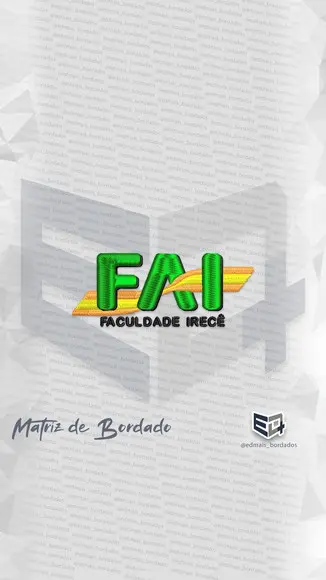 Matriz de Bordado Fai Faculdade de Irecê