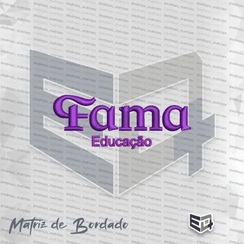 Matriz de Bordado Fama Educação Nova Logo