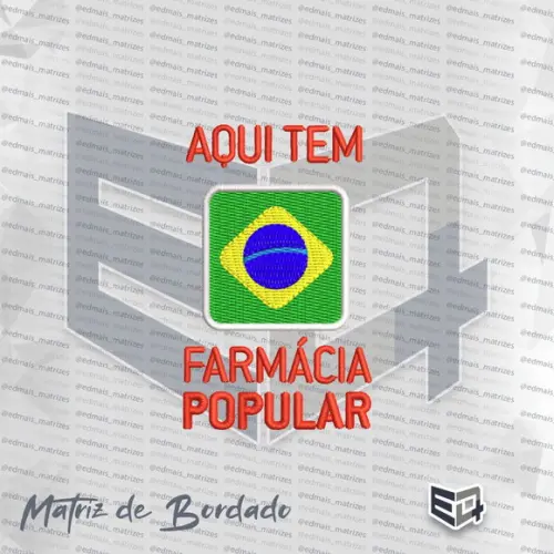 Matriz de Bordado Farmácia Popular Vertical