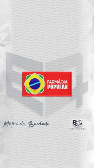 Matriz de Bordado Farmácia Popular 1
