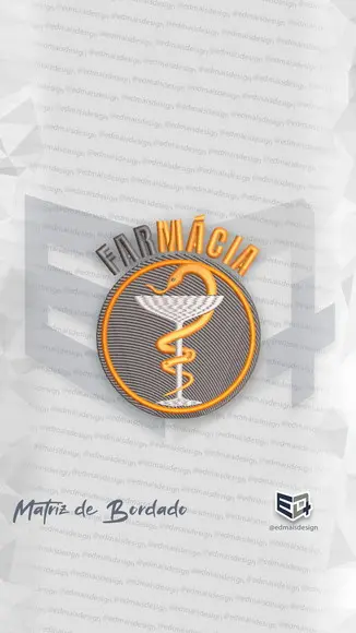 Matriz de Bordado Farmacia Padrão Unifatecie Simbolo