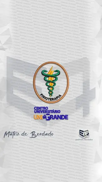 Matriz de Bordado Fisioterapia Centro Univeris. Unigrande
