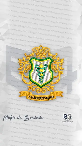Matriz de Bordado Fisioterapia Coroa