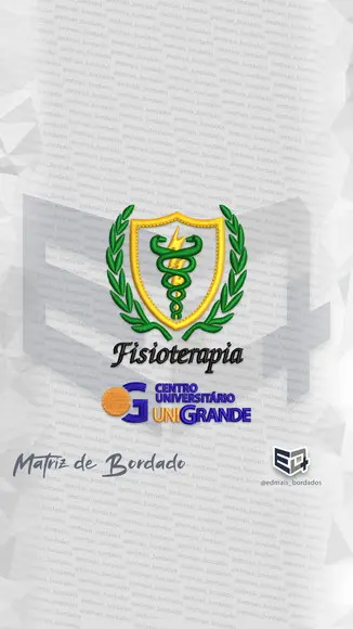 Matriz de Bordado Fisioterapia 4 Centro Univeris G Unigrande
