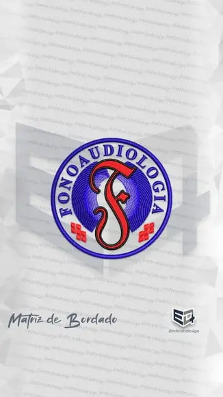 Matriz de Bordado Fonoaudiologia Simbolo Logo