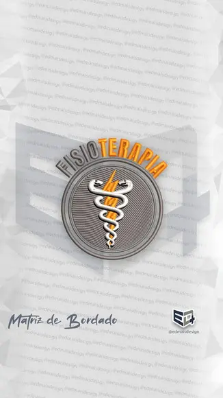 Matriz de Bordado Fisioterapia Padrao Unifatecie Simbolo