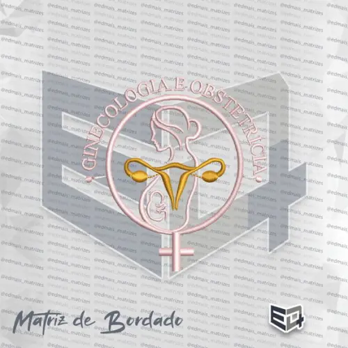 Matriz de Bordado Ginecologia e Obstetrícia Símbolo Vênus