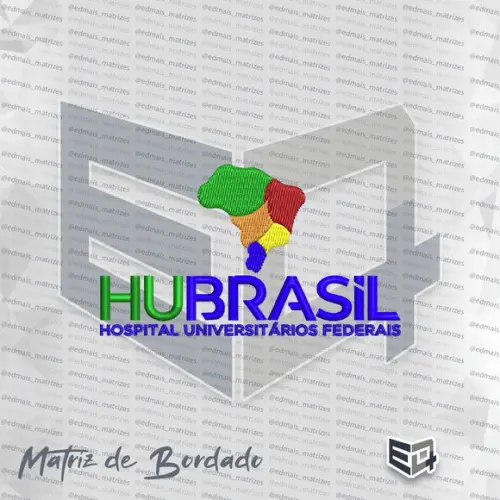 Matriz de Bordado Hu Brasil Nova Logo ( Antiga Ebserh ) - V