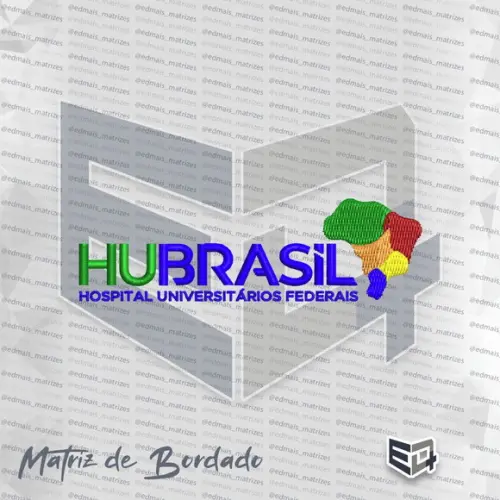 Matriz de Bordado Hu Brasil Nova Logo ( Antiga Ebserh )- H