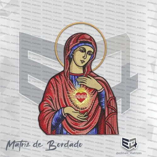Matriz de Bordado Imaculado Coração de Maria