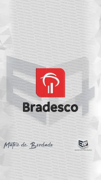 Matriz de Bordado Logo Banco Bradesco Logo