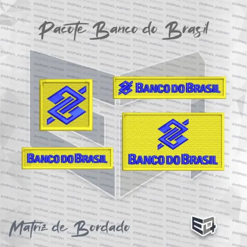 Matriz de Bordado Logo Banco do Brasil Bb