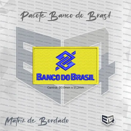 Matriz de Bordado Logo Banco do Brasil Bb