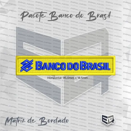 Matriz de Bordado Logo Banco do Brasil Bb