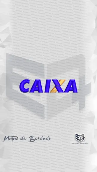 Matriz de Bordado Logo Caixa