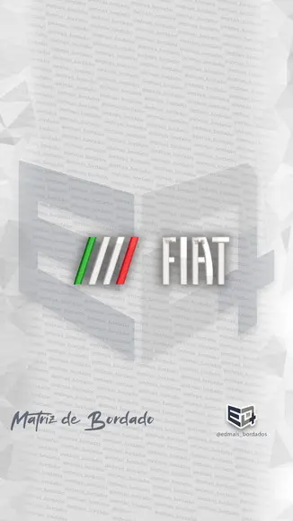 Matriz de Bordado Logo Fiat Simbolo Marca