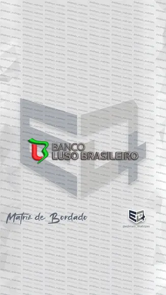 Matriz de Bordado Logo Banco Luso Brasileiro