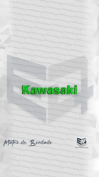 Matriz de Bordado Logo Kawazaki