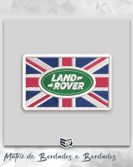 Matriz de Bordado Logo Land Rover Bandeira da Inglaterra