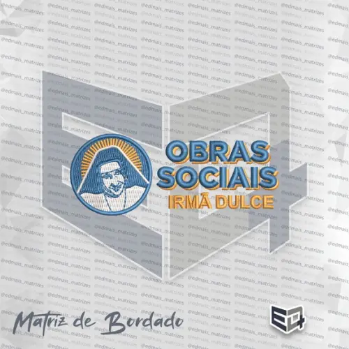 Matriz de Bordado Logotipo Obras Sociais Irmã Dulce