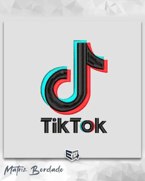 Matriz de Bordado Logo Tiktok