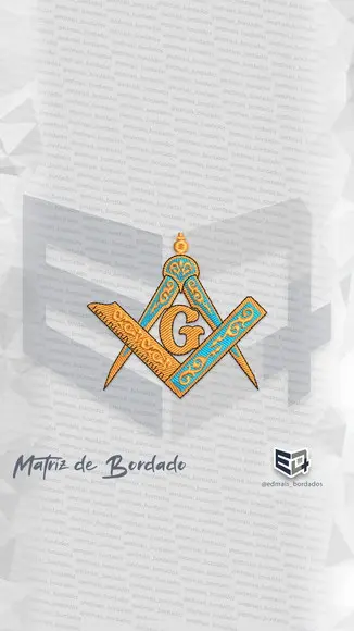 Matriz de Bordado Maçonaria Logo 1