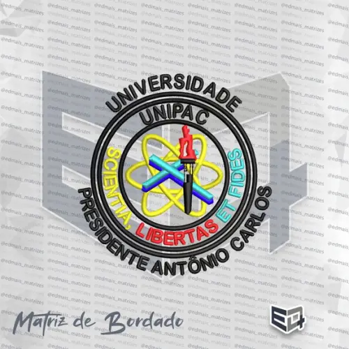 Matriz de Bordado Logotipo Unipac - Universidade Presidente