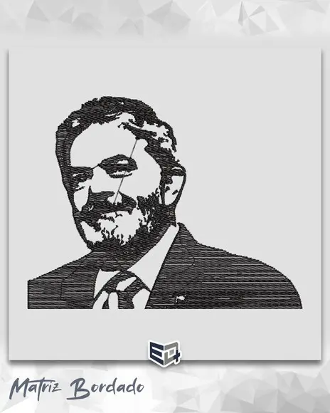 Matriz de Bordado Lula Silhueta Imagem