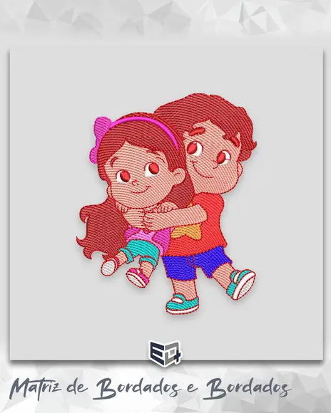 Matriz de Bordado Maria Clara e Jp João Paulo